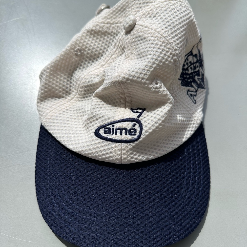 Aime White and Navy Cap